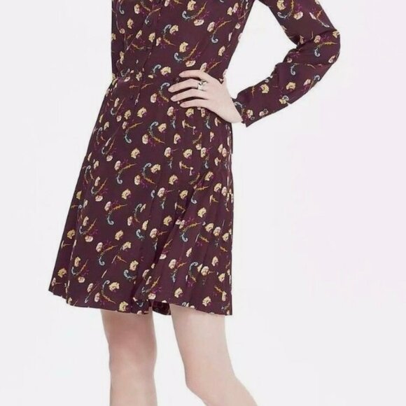 Banana Republic Dress plum/eggplant/ bordeaux size 10 NWOT - Picture 7 of 8